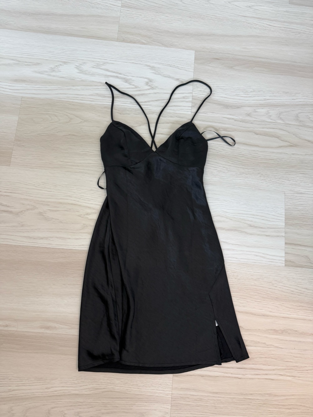 Princess Polly Black Slip Dress with Strappy V-Neck